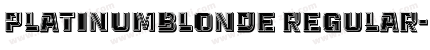 PlatinumBlonde Regular字体转换